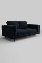 The Grace Medium Sofa In Luxe Needlecord Velvet Midnight Navy - thumbnail 5
