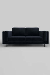 The Grace Medium Sofa In Luxe Needlecord Velvet Midnight Navy - thumbnail 4