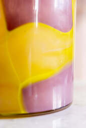 Pink & Yellow Abstract Glass Vase - thumbnail 5