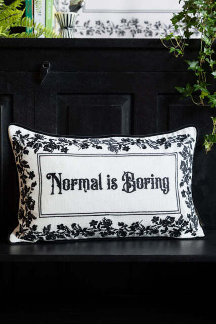 Normal Is Boring Embroidered Rectangular Cushion - image 1