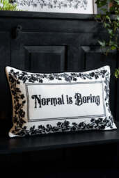 Normal Is Boring Embroidered Rectangular Cushion - thumbnail 4