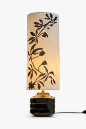 Black & White Floral Silhouette Floor Lamp - thumbnail 5