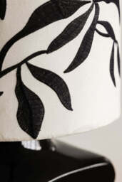 Black & White Floral Silhouette Floor Lamp - thumbnail 4