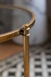 Vintage-Style Gold & Glass Side Table - thumbnail 5