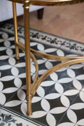 Vintage-Style Gold & Glass Side Table - thumbnail 4