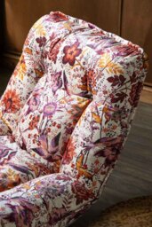 Charleston Garden Floral Velvet Swivel Chair - thumbnail 3