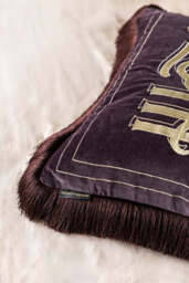 Gold Embroidered Fuck Yeah Cushion - thumbnail 4
