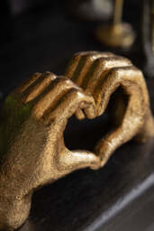 Antique Gold Heart Hands Ornament - thumbnail 3