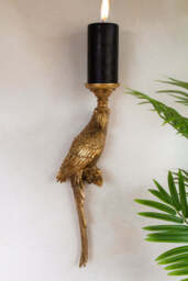 Golden Macaw Parrot Candle Holder - thumbnail 1