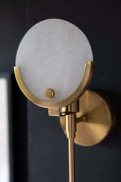 Marble Disc & Brass Wall Light - thumbnail 5