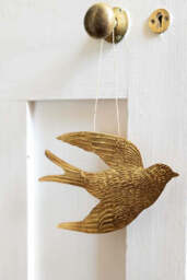 Gold Swallow Hanging Ornament - thumbnail 5