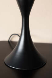 Curved Table Lamp With Pink Pleated Lampshade - thumbnail 5