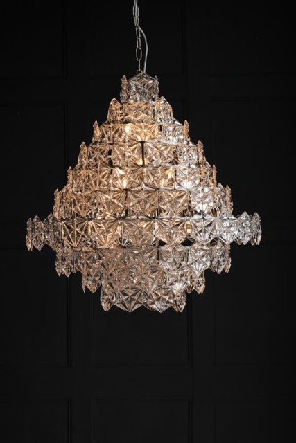 Showstopping Multi-Layer Glass Chandelier - image 1