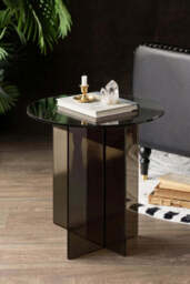 Seventies Smoked Glass Side Table - thumbnail 1