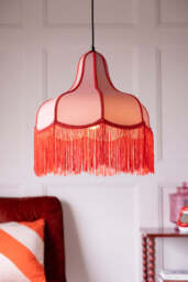 Pink & Red Tassel Edge Ceiling Light - thumbnail 3