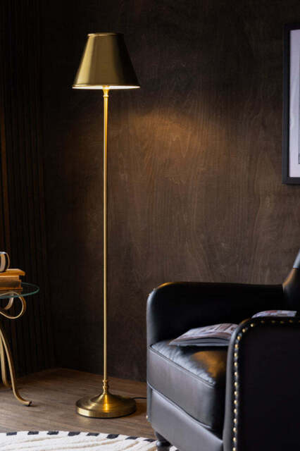 Brass Slim Floor Lamp - image 1