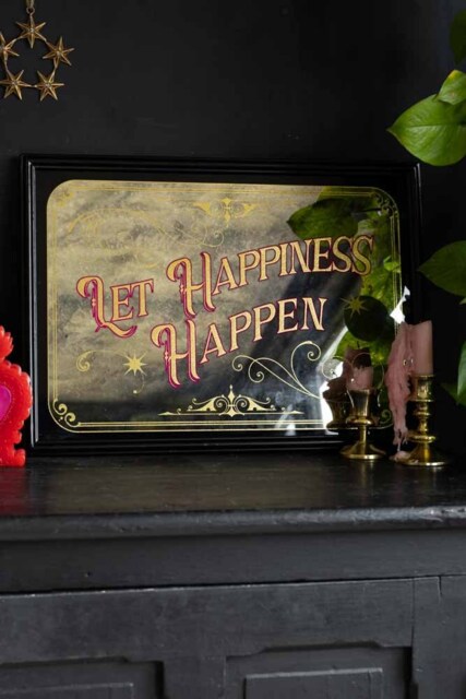 Let Happiness Happen Mirror Wall Art - image 1