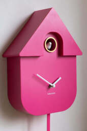 Hot Pink Modern Cuckoo Wall Clock - thumbnail 5