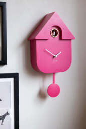 Hot Pink Modern Cuckoo Wall Clock - thumbnail 4