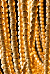 Gold Star Shaped Beaded Statement Chandelier Light - thumbnail 5