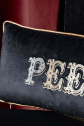 Gold Embroidered Peep Show Cushion - thumbnail 5