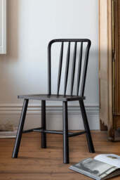 Set of 2 Classic Wooden Frame Dining Chairs - thumbnail 1