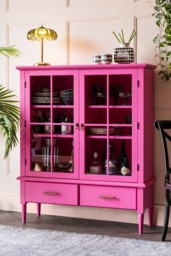 Beautiful Hot Pink Display Cabinet & Drawers - thumbnail 3