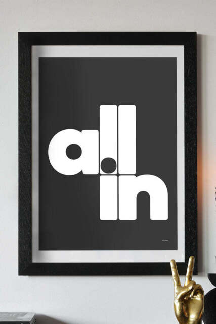 All In Black & White Art Print - Unframed - image 1