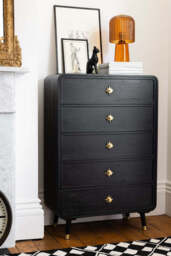 Black & Gold Ringo Chest of Drawers - thumbnail 1