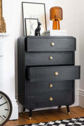 Black & Gold Ringo Chest of Drawers - thumbnail 3