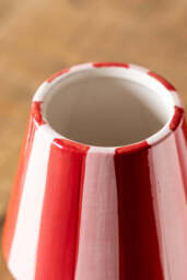 Red & Pink Stripe Flower Vase - thumbnail 4