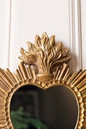Gold Milagro Sacred Heart Mirror - thumbnail 3