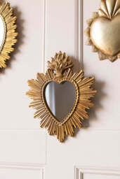 Gold Milagro Sacred Heart Mirror - thumbnail 1