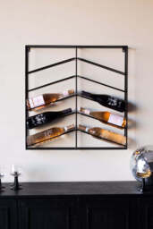 Matte Black Metal Wine Rack - thumbnail 3
