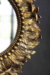 Golden Feather Round Wall Mirror - thumbnail 5