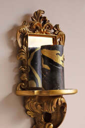 Ornamental Wall Shelf with Mirror - thumbnail 3