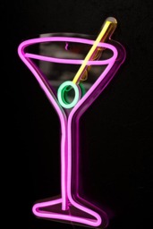 Cocktail Glass Neon Wall Light - thumbnail 3