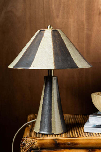 Brown Stripe Carnival Table Lamp - image 1