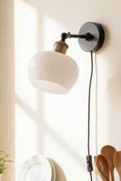 Beautiful Glass Plug In Wall Light - thumbnail 1