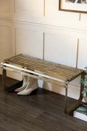 Gold Metal Bench - thumbnail 1
