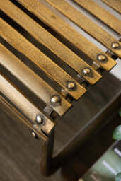 Gold Metal Bench - thumbnail 3