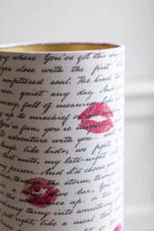 Curve Black Table Lamp With Love Letter Shade - thumbnail 4