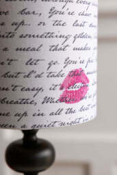 Curve Black Table Lamp With Love Letter Shade - thumbnail 5