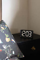 Black & White Retro Alarm Clock - thumbnail 3