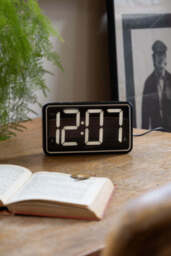 Black & White Retro Alarm Clock - thumbnail 4