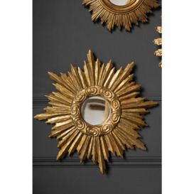 Antique Gold Small Star Convex Mirror - thumbnail 1