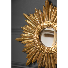 Antique Gold Small Star Convex Mirror - thumbnail 2