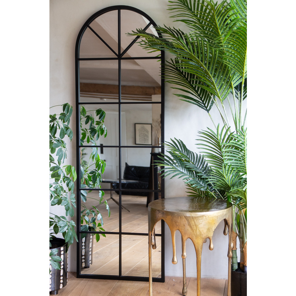 Tall Arched Windowpane Mirror Suitable For Outdoors - image 1