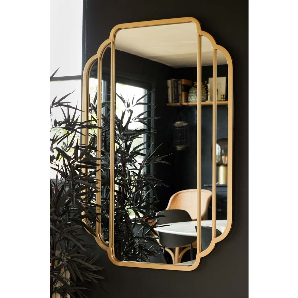 Gatsby Inspired Gold Indoor/Outdoor Mirror - image 1
