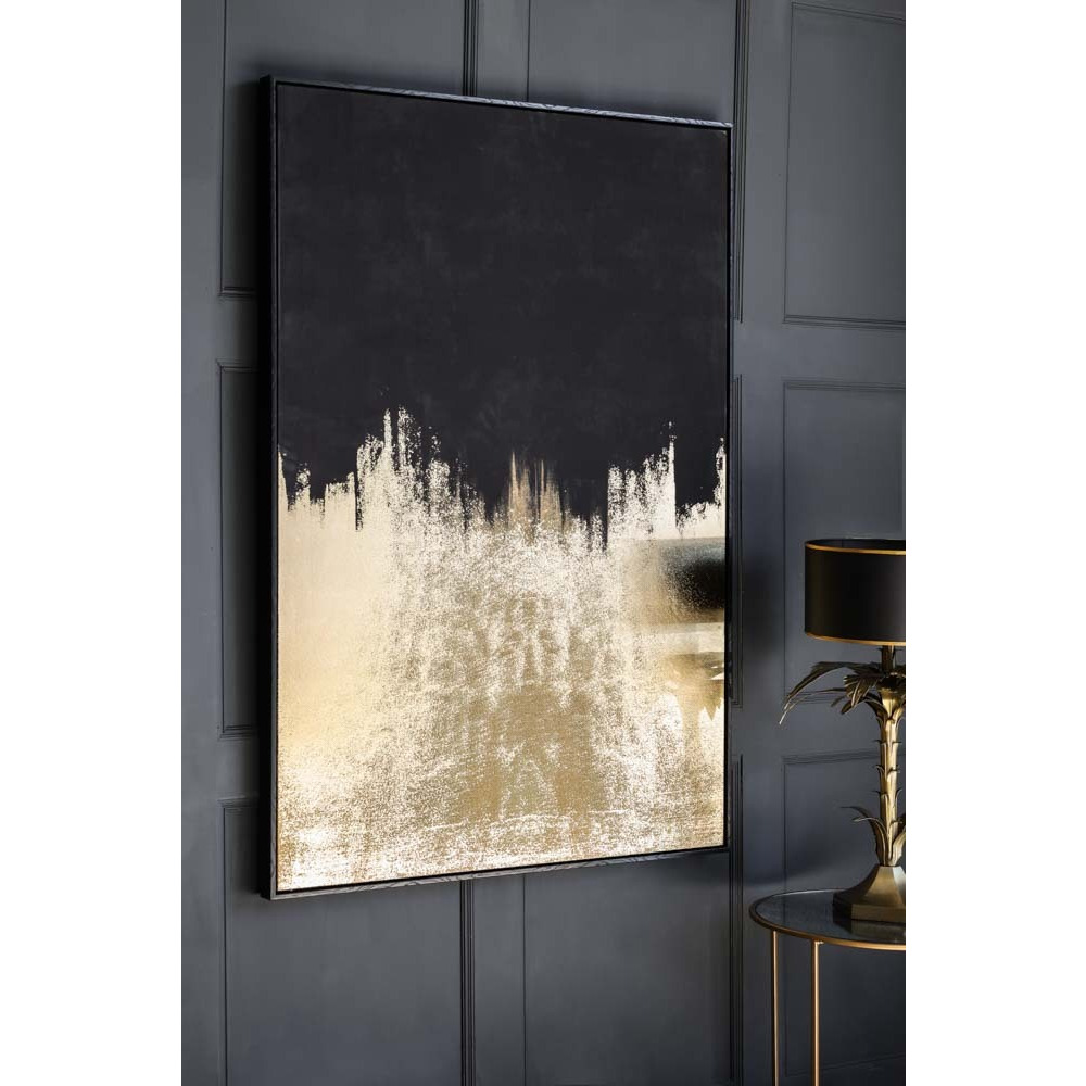 Sand To Night Sky Abstract Art Framed Canvas - image 1